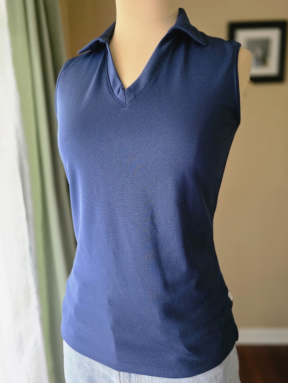 Lady Hagen Essentials Navy Blue Sleeveless Golf Polo X-Small Lightweight‎ Tank